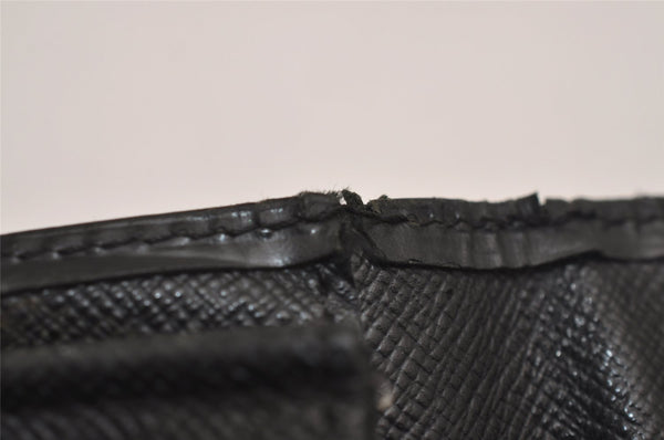Authentic Louis Vuitton Epi Portefeuille Brazza Wallet Black M60622 LV 4080J