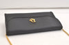Authentic Christian Dior Honeycomb Shoulder Bag Chain PVC Leather Black 4081K