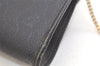 Authentic Christian Dior Honeycomb Shoulder Bag Chain PVC Leather Black 4081K