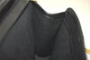 Authentic Christian Dior Honeycomb Shoulder Bag Chain PVC Leather Black 4081K