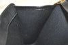 Authentic Christian Dior Honeycomb Shoulder Bag Chain PVC Leather Black 4081K