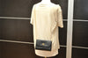 Authentic Christian Dior Honeycomb Shoulder Bag Chain PVC Leather Black 4081K