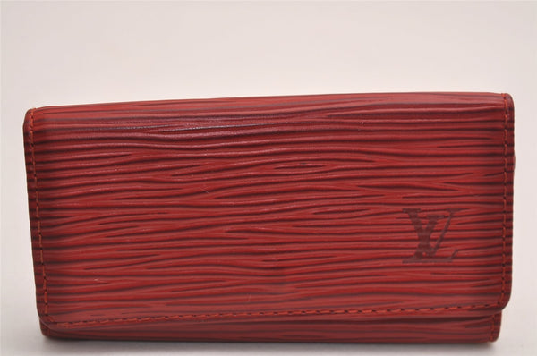Authentic Louis Vuitton Epi Multicles 4 Key Case Red M63827 LV 4082J
