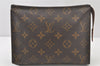 Auth Louis Vuitton Monogram Poche Toilette 19 M47544 Cosmetics Pouch Junk 4082K