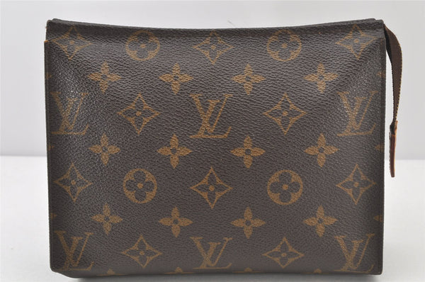 Auth Louis Vuitton Monogram Poche Toilette 19 M47544 Cosmetics Pouch Junk 4082K