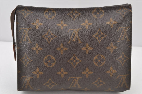 Auth Louis Vuitton Monogram Poche Toilette 19 M47544 Cosmetics Pouch Junk 4082K