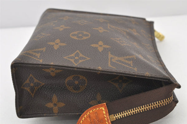 Auth Louis Vuitton Monogram Poche Toilette 19 M47544 Cosmetics Pouch Junk 4082K