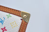 Authentic Louis Vuitton Monogram Multicolor Pochette Cles Coin Purse White 4083J