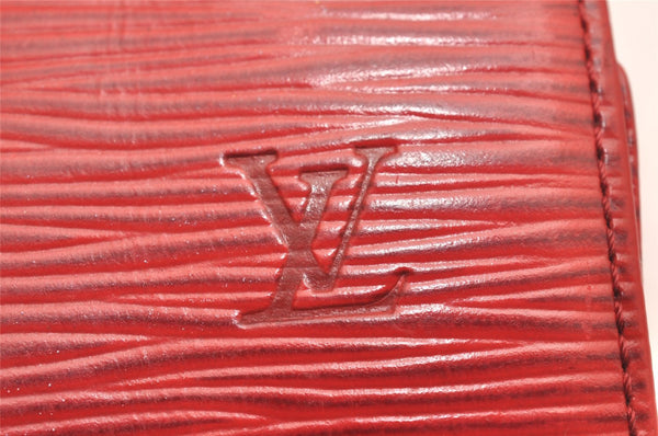 Authentic Louis Vuitton Epi Multicles 4 Key Case Red M63827 LV 4084J