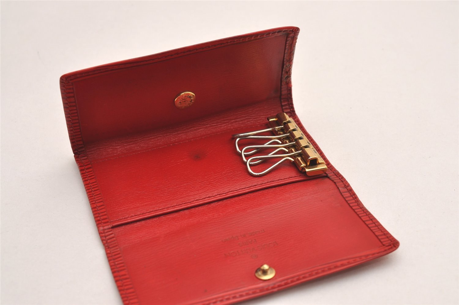 Authentic Louis Vuitton Epi Multicles 4 Key Case Red M63827 LV 4084J