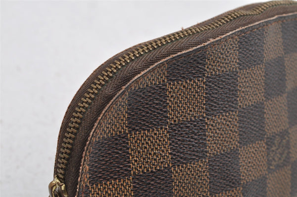 Authentic Louis Vuitton Damier Pochette Cosmetic PM Pouch N47516 LV 4085I