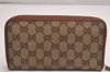 Authentic GUCCI Vintage Long Wallet Purse GG Canvas Leather 363423 Brown 4085J