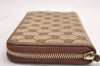 Authentic GUCCI Vintage Long Wallet Purse GG Canvas Leather 363423 Brown 4085J