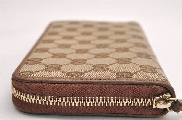 Authentic GUCCI Vintage Long Wallet Purse GG Canvas Leather 363423 Brown 4085J