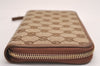 Authentic GUCCI Vintage Long Wallet Purse GG Canvas Leather 363423 Brown 4085J