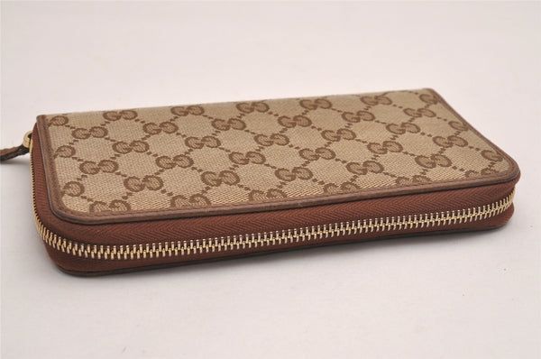 Authentic GUCCI Vintage Long Wallet Purse GG Canvas Leather 363423 Brown 4085J