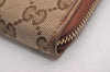 Authentic GUCCI Vintage Long Wallet Purse GG Canvas Leather 363423 Brown 4085J