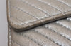 Authentic CHANEL Lamb Skin V Stitch CC Logo Long Wallet Purse Silver 4086J