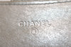 Authentic CHANEL Lamb Skin V Stitch CC Logo Long Wallet Purse Silver 4086J