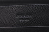 Authentic PRADA Vintage Saffiano Triangle Leather Long Wallet Purse Black 4087I