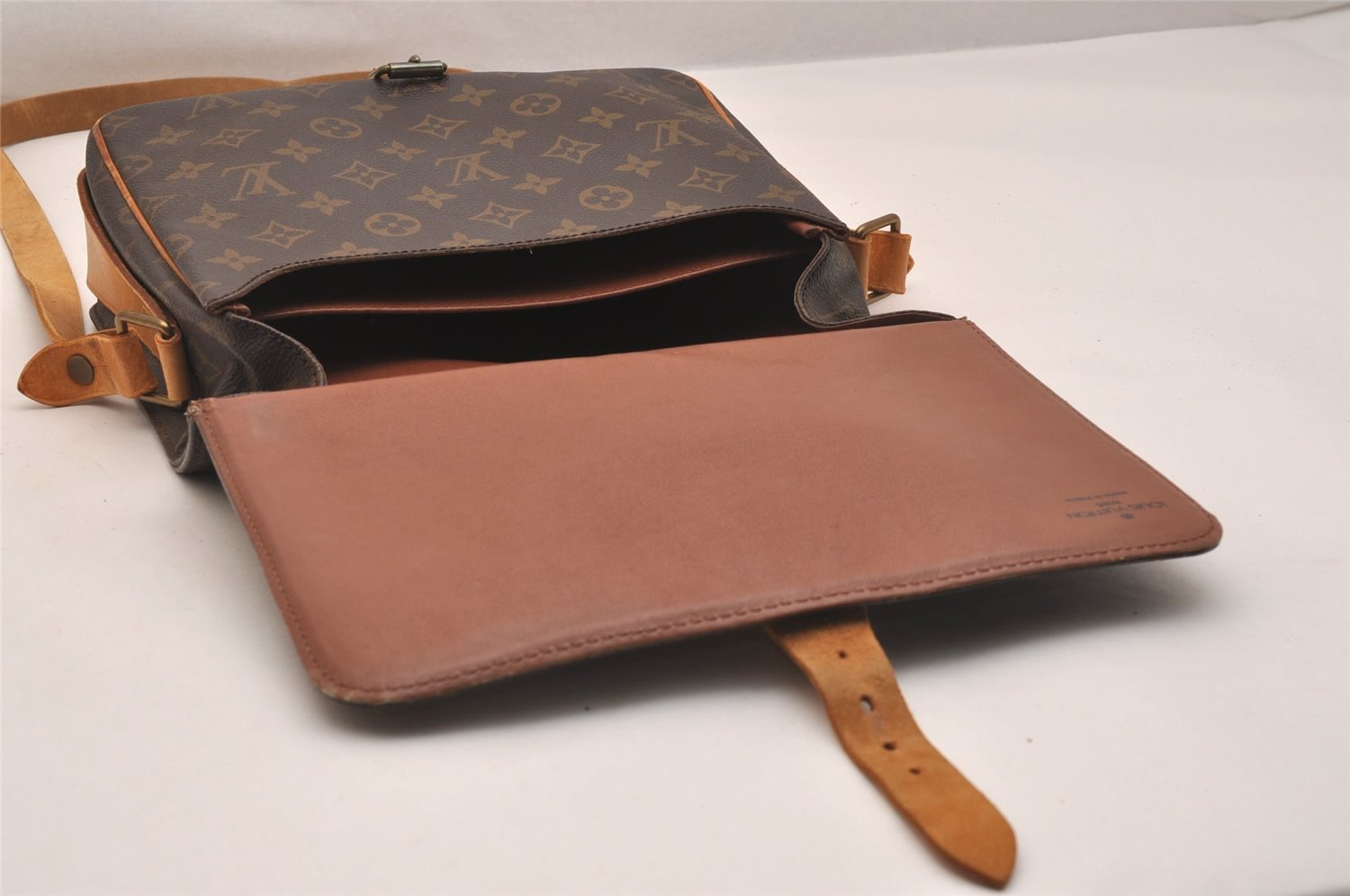 Authentic Louis Vuitton Monogram Cartouchiere GM M51252 Shoulder Cross Bag 4087J