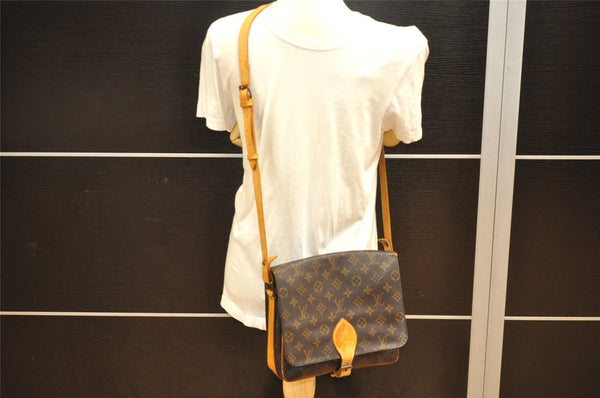 Authentic Louis Vuitton Monogram Cartouchiere GM M51252 Shoulder Cross Bag 4087J