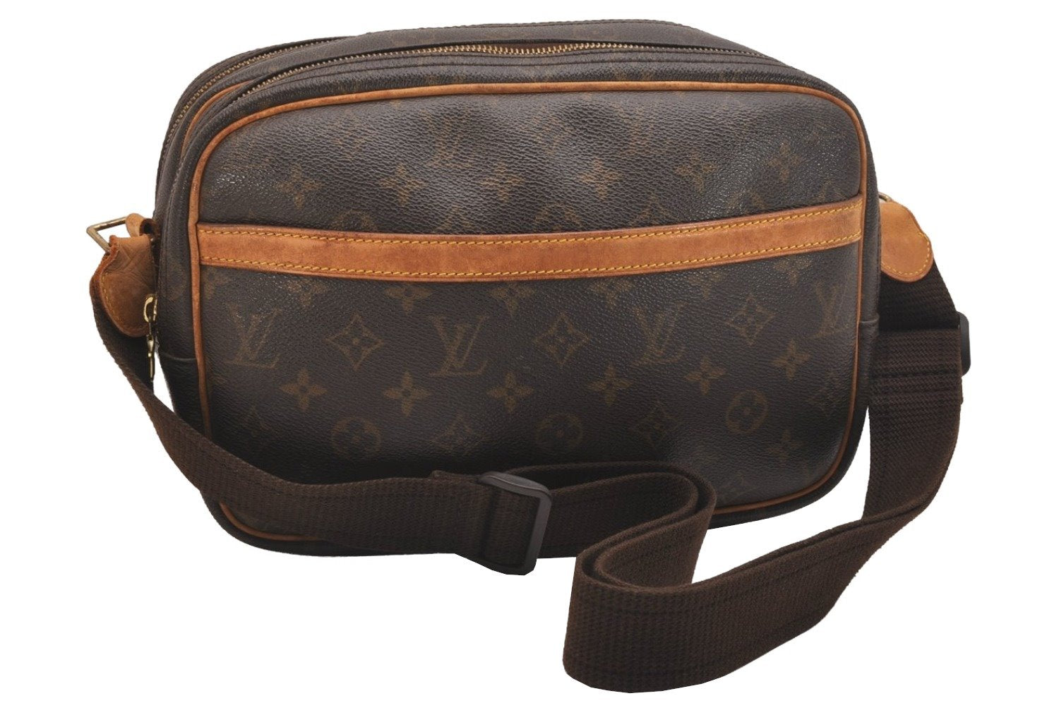 Authentic Louis Vuitton Monogram Reporter PM Shoulder Cross Bag M45254 LV 4088J
