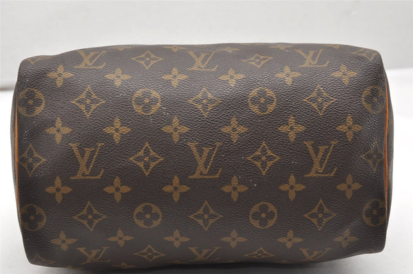 Authentic Louis Vuitton Monogram Speedy 25 Boston Hand Bag M41528 LV 4088K