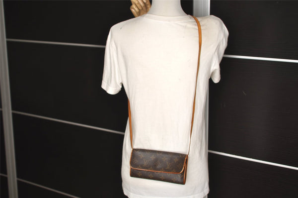 Authentic Louis Vuitton Monogram Pochette Twin PM Shoulder Bag M51854 LV 4090J