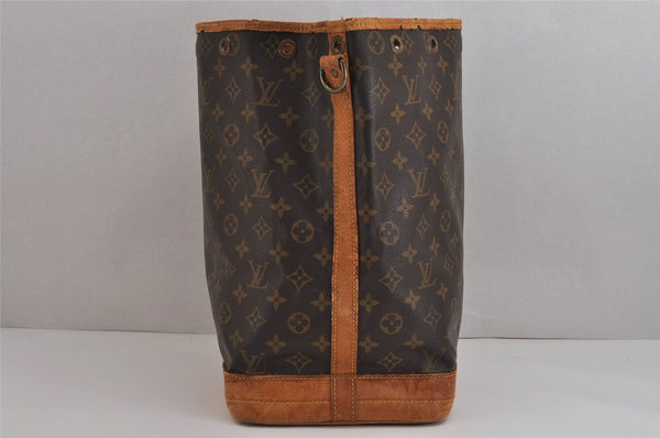 Authentic Louis Vuitton Monogram Noe Shoulder Drawstring Bag M42224 Junk 4091J