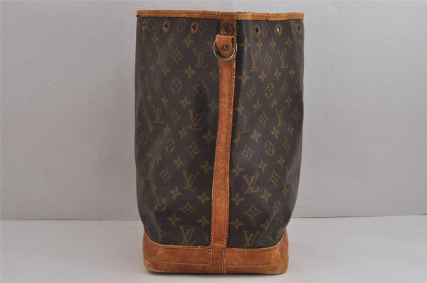 Authentic Louis Vuitton Monogram Noe Shoulder Drawstring Bag M42224 Junk 4091J