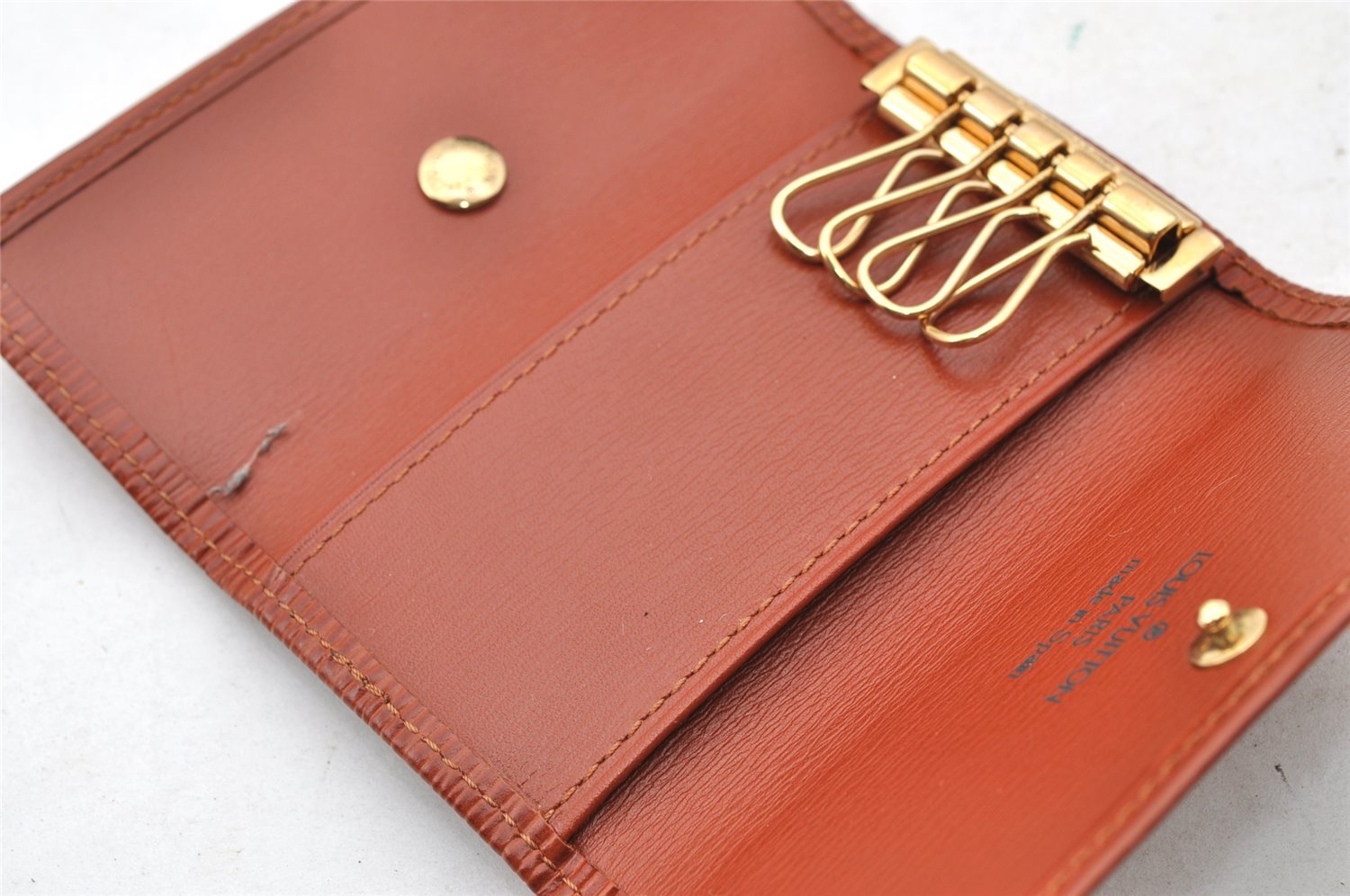 Authentic Louis Vuitton Epi Multicles 4 Four Key Case Brown M63828 LV 4092I