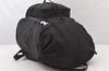 Authentic PRADA Nylon Tessuto Canvas Drawstring Backpack Purse Black 4092K