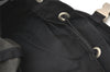 Authentic PRADA Nylon Tessuto Canvas Drawstring Backpack Purse Black 4092K