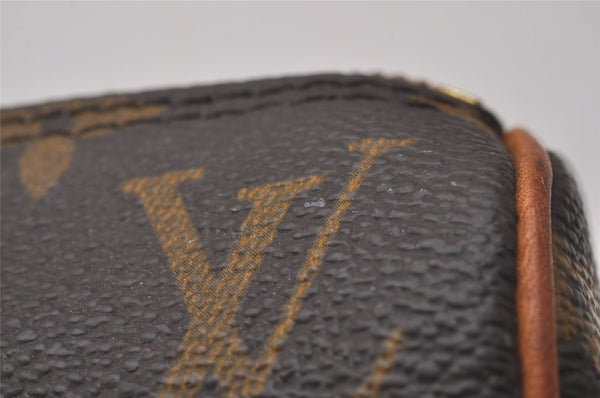 Authentic Louis Vuitton Monogram Trousse Ronde Pen Case Pouch M47630 Junk 4093I