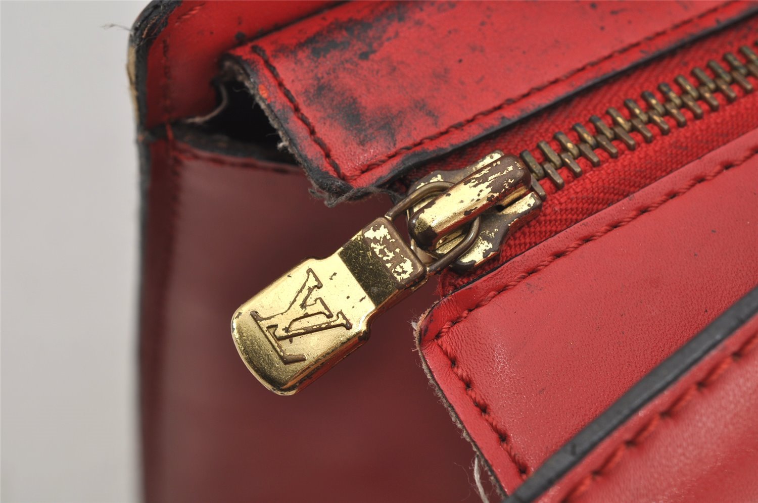 Authentic Louis Vuitton Epi Riviera Hand Bag Red M48187 LV Junk 4094J