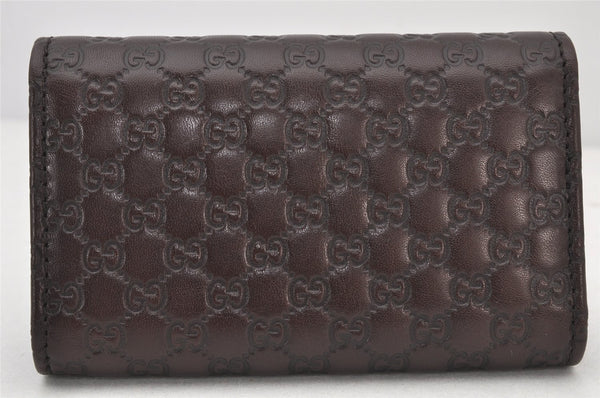 Authentic GUCCI Micro Guccissima Leather 6 Hooks Key Case 278633 Brown 4094K