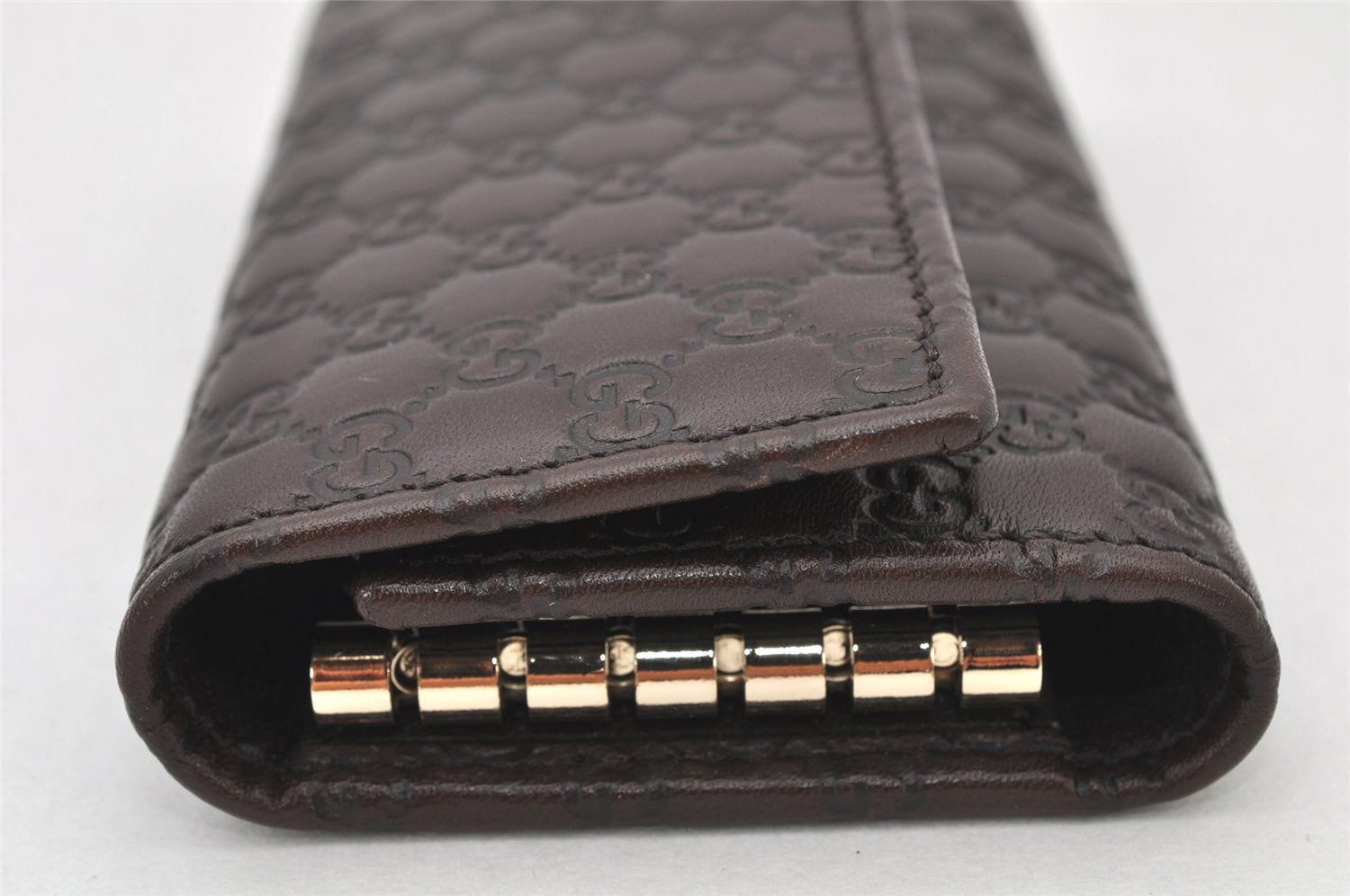 Authentic GUCCI Micro Guccissima Leather 6 Hooks Key Case 278633 Brown 4094K