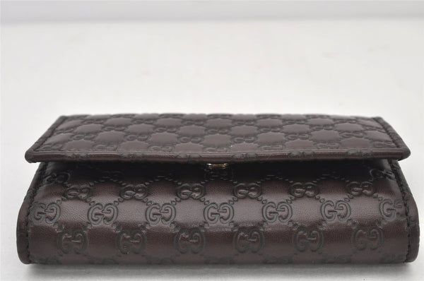 Authentic GUCCI Micro Guccissima Leather 6 Hooks Key Case 278633 Brown 4094K