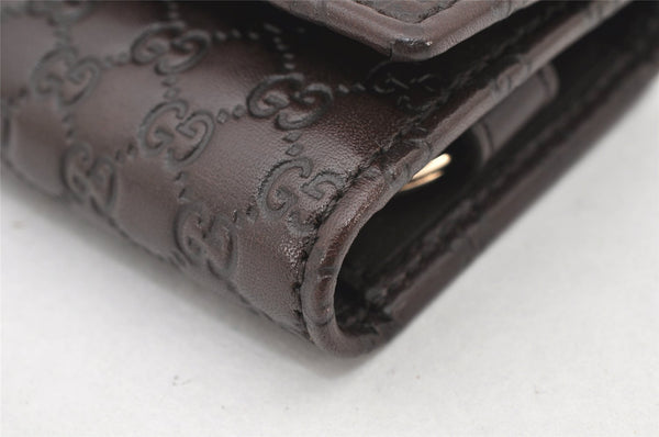 Authentic GUCCI Micro Guccissima Leather 6 Hooks Key Case 278633 Brown 4094K