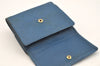 Auth Louis Vuitton Epi Porte Monnaie Billets Cartes Credit Wallet Blue LV 4095I