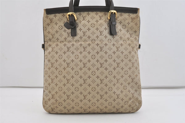 Authentic Louis Vuitton Monogram Mini Francoise 2Way Tote Bag Khaki Beige 4095J