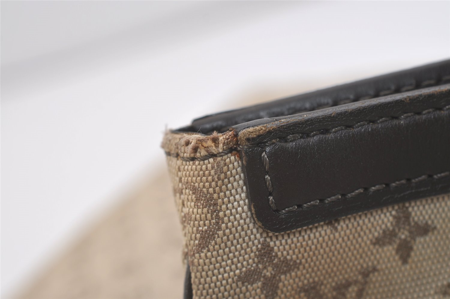 Authentic Louis Vuitton Monogram Mini Francoise 2Way Tote Bag Khaki Beige 4095J