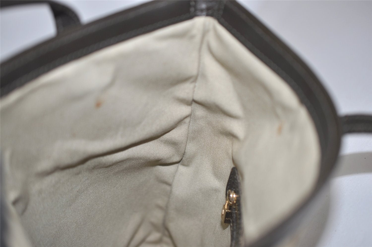 Authentic Louis Vuitton Monogram Mini Francoise 2Way Tote Bag Khaki Beige 4095J