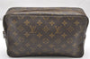 Auth Louis Vuitton Monogram Trousse Toilette 28 Clutch Hand Bag Old Model 4095K