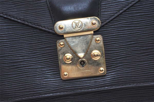 Authentic Louis Vuitton Epi Monceau 2Way Shoulder Hand Bag Black M52122 LV 4096J