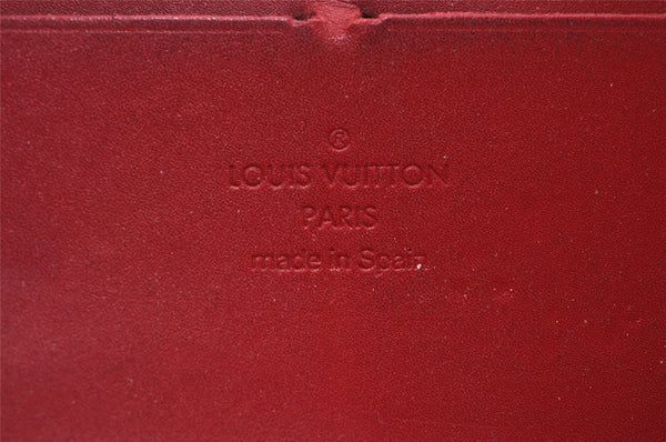 Authentic Louis Vuitton Vernis Zippy Wallet Long Purse Red M91981 LV 4097I