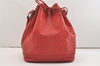 Authentic Louis Vuitton Epi Noe Shoulder Drawstring Bag Red M44007 LV 4097J