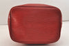 Authentic Louis Vuitton Epi Noe Shoulder Drawstring Bag Red M44007 LV 4097J