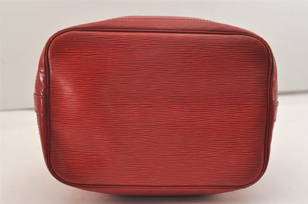 Authentic Louis Vuitton Epi Noe Shoulder Drawstring Bag Red M44007 LV 4097J